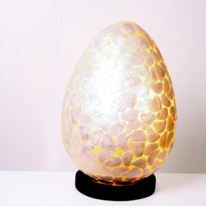 Tafellamp Egg Stone 40 cm Wit