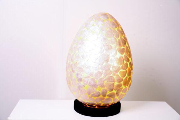 Tafellamp Egg Stone 40 cm Wit