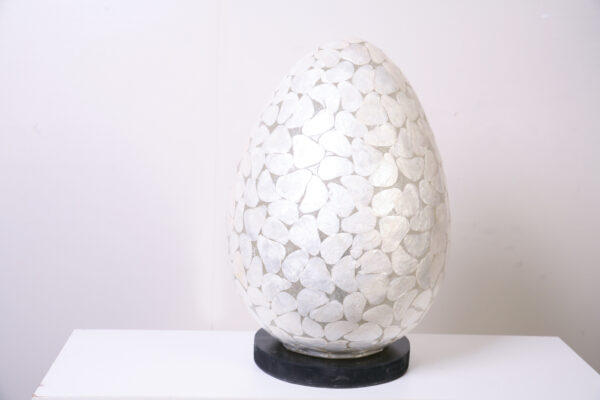 Tafellamp Egg Stone 40 cm Wit