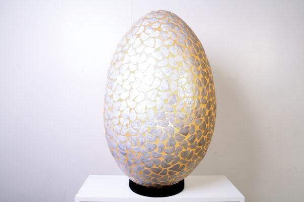 Vloerlamp Egg Stone 80 cm Wit