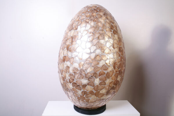 Vloerlamp Egg Stone 80 cm Amber