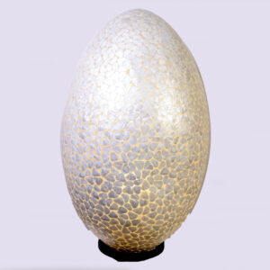 Vloerlamp Egg Stone 120 cm Wit