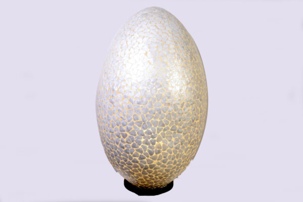 Vloerlamp Egg Stone 120 cm Wit