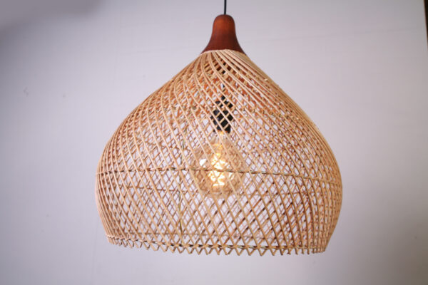 Hanglamp Rotan Sophie met Hout 50 cm