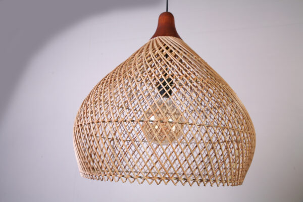 Hanglamp Rotan Sophie met Hout 50 cm