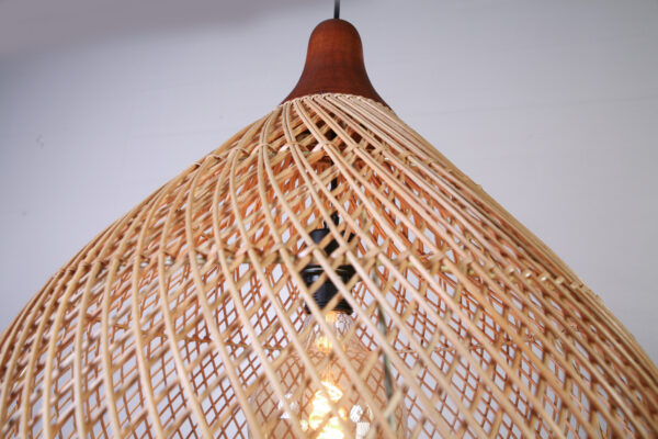 Hanglamp Rotan Sophie met Hout 50 cm