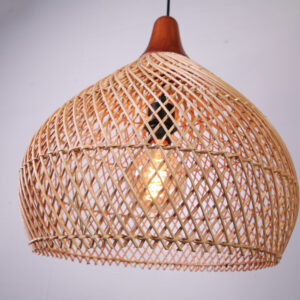 Hanglamp Rotan Sophie met Hout 40 cm