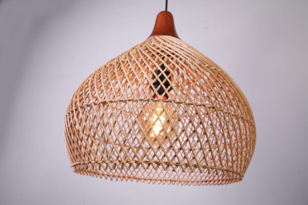 Hanglamp Rotan Sophie met Hout 40 cm