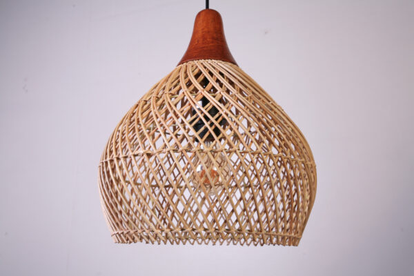 Hanglamp Rotan Sophie met Hout 30 cm