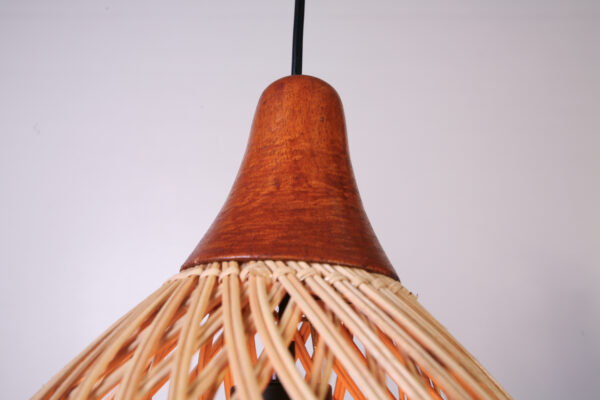 Hanglamp Rotan Sophie met Hout 30 cm